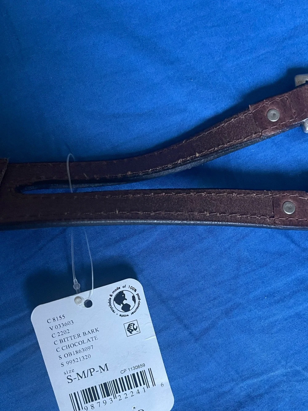 Free People Rising Sun Hip Belt Chocolate Sz S/M NWT